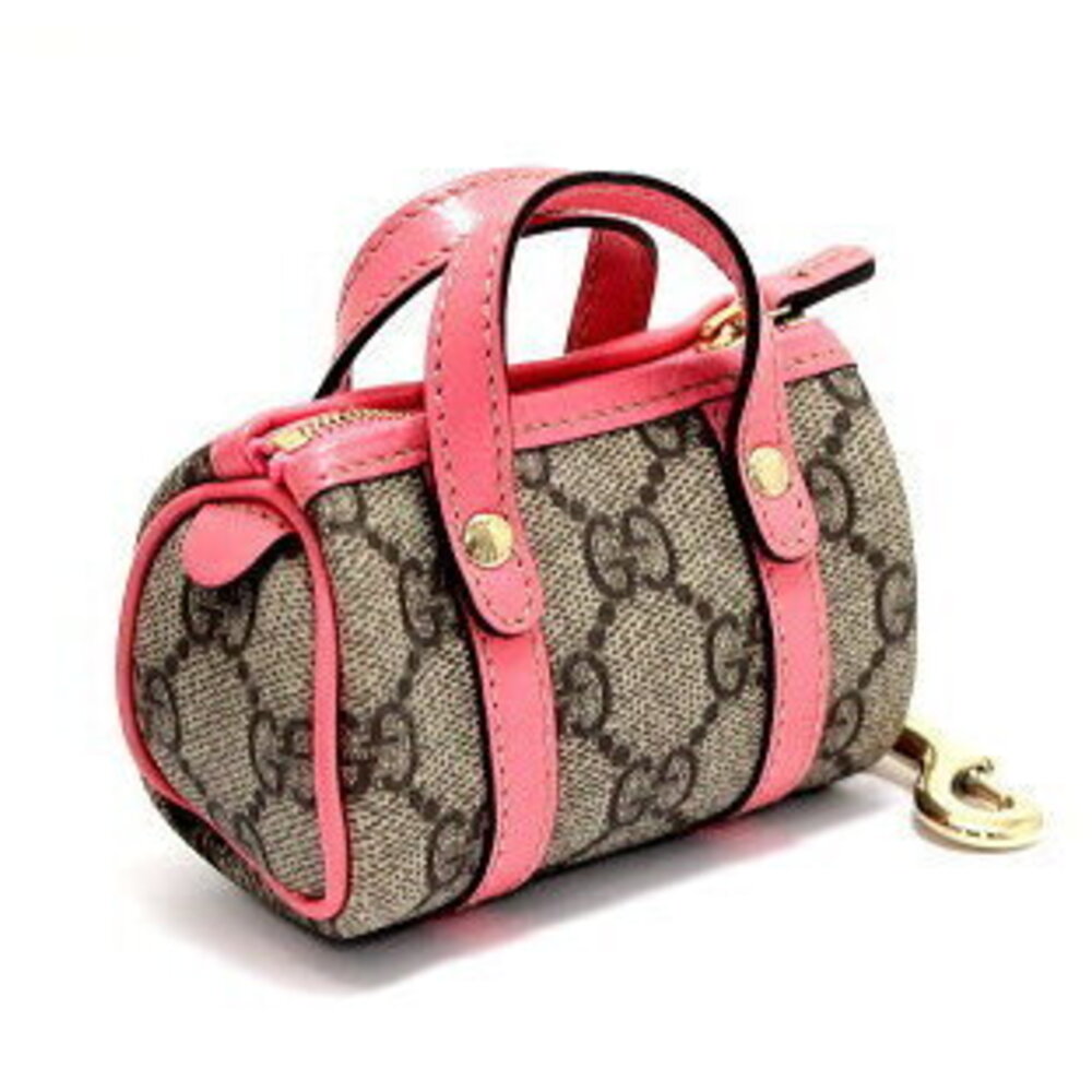 Gucci bag Boston Wallet charm GG Coin pink brown